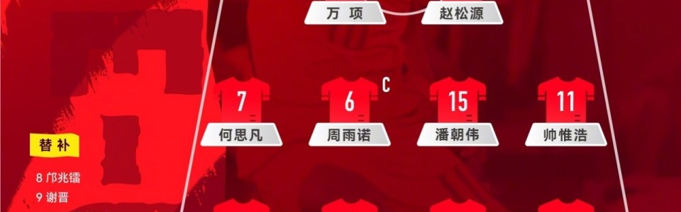 乐鱼leyu赛事中心-U17国足VS卡塔尔首发：生死战仅更换1人！何思凡先发，邝兆镭替补